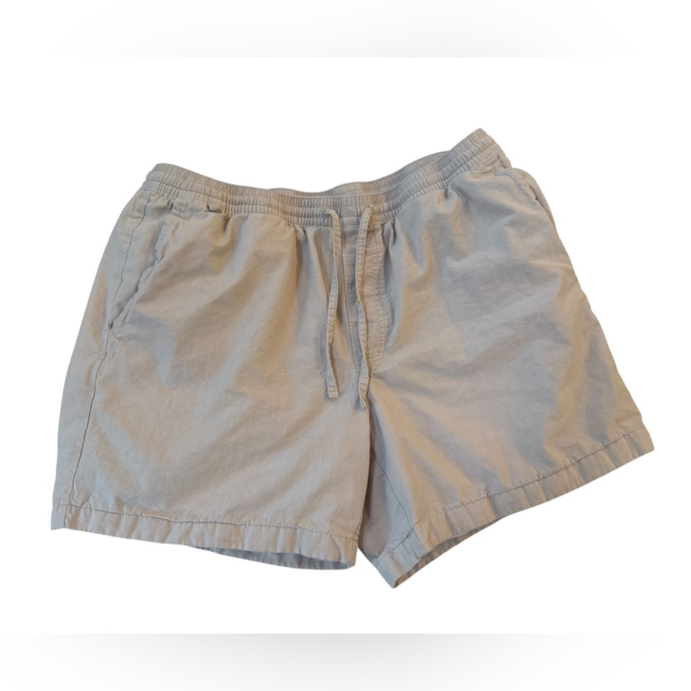 Columbia Men's Size L Casual Khaki Pull On Shorts Lightweight Cotton Blend‎